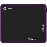 Lorgar Main 315, Gaming mouse pad, High-speed surface, Purple anti-slip rubber base, size: 500mm x 420mm x 3mm, weight 0.39kg