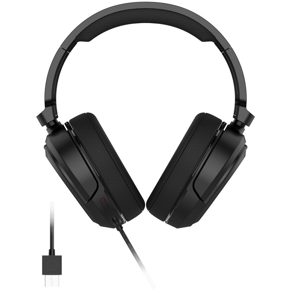 LORGAR Kaya 360, USB Gaming headset with microphone, CM108B, 7.1 virtual surround sound, Plug&Play, USB-A connection cable 2m, fabric ear pads, size: 192*184.7*88mm, 0.314kg, black