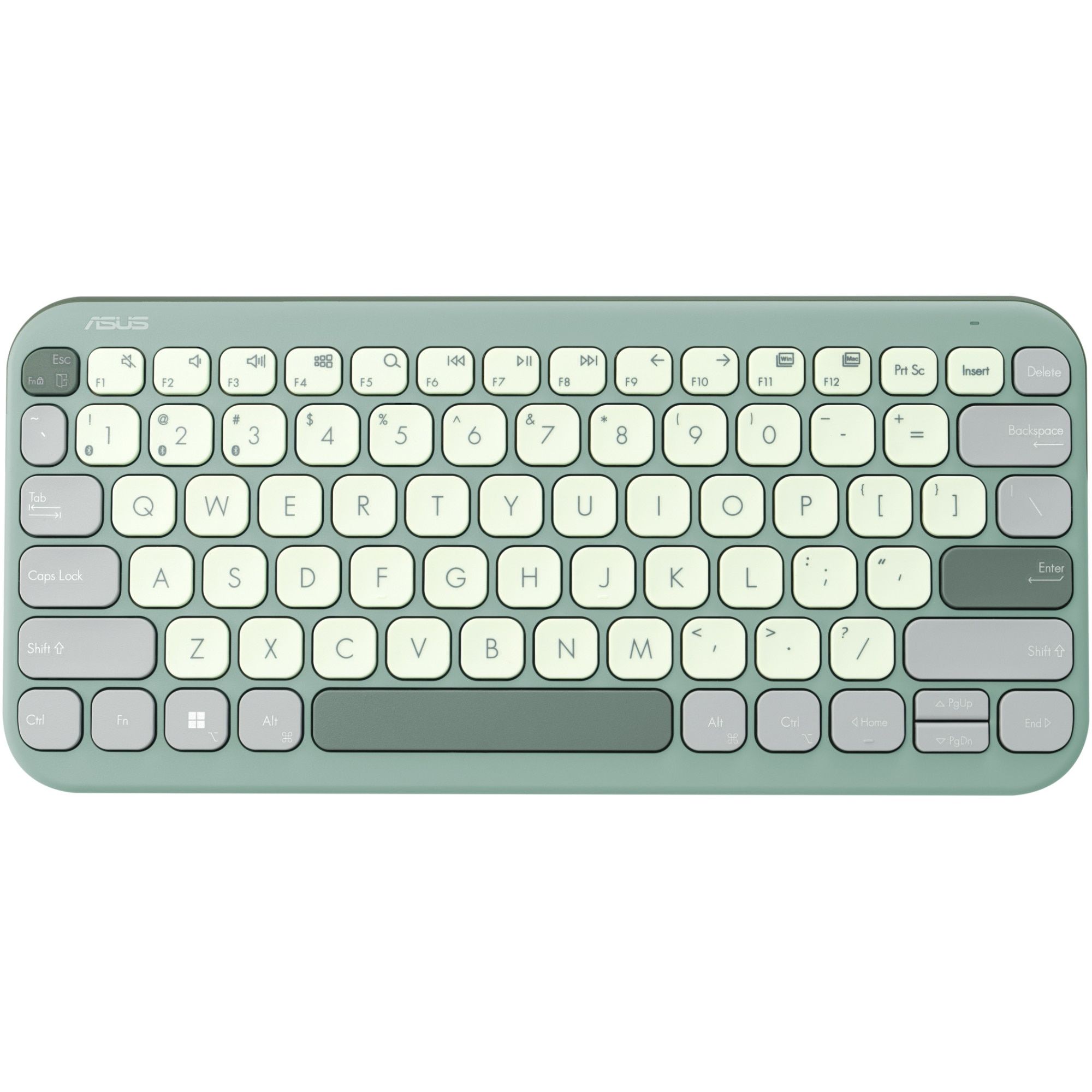 Tastatura wireless ASUS KW100, Culoare: Green Tea Latte, Greutate: 0.374 ASUS Marshmallow Keyboard KW100 este o tastatura wireless compacta, ultrasubtire, cu un design minimalist.Este compatibila cu dispozitivele Windows, ChromeOS, MacOS, iOS si iPadOS, tastatura ASUS Marshmallow KW100 ofera o