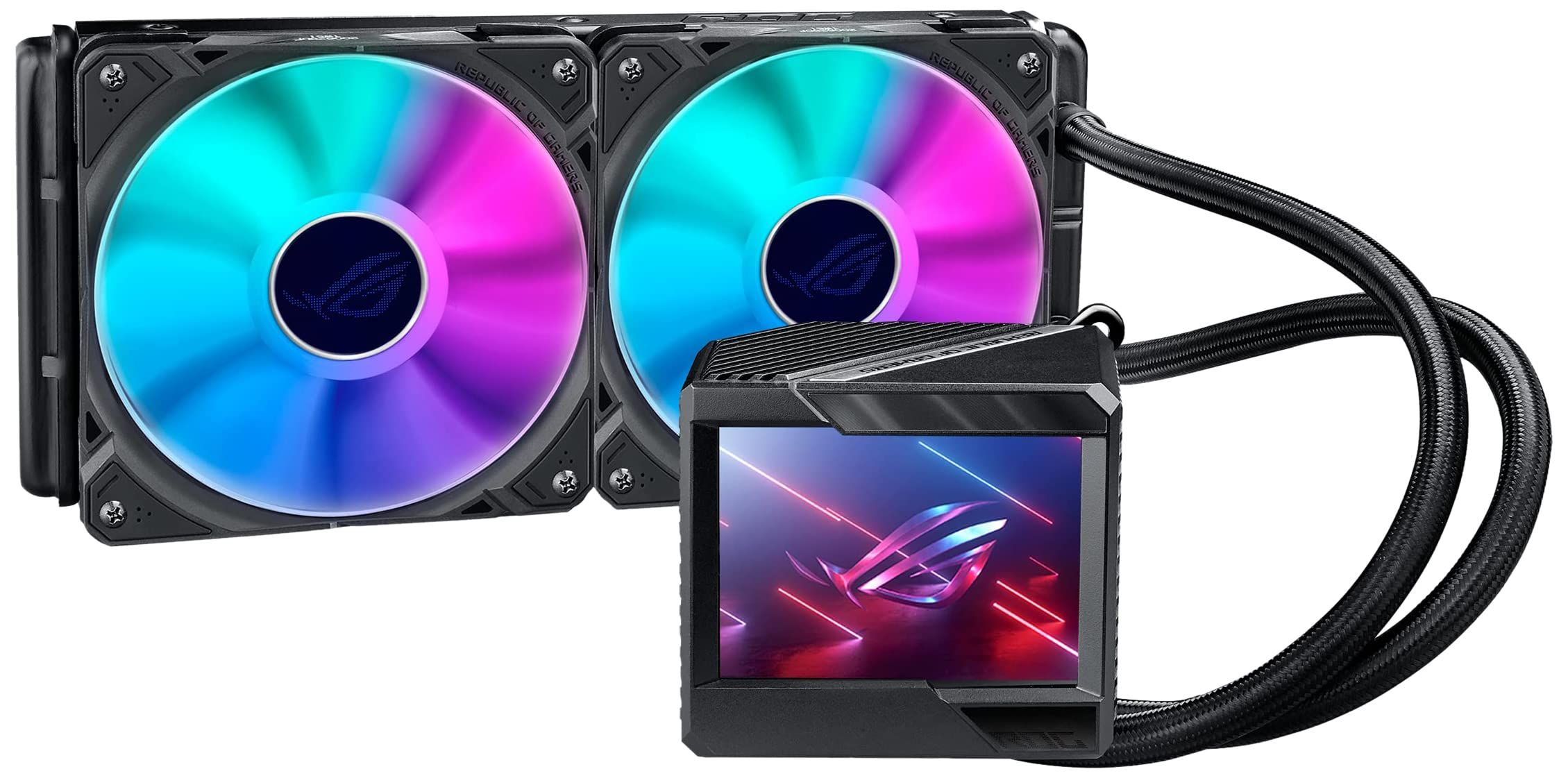 Cooler CPU Asus ROG Ryujin III 240 ARGB, racire cu lichid, 2x Fan 2000 PWM 120mm radiator fans, baza cupru, Intel: LGA 1700, 1200, 115x AMD: AM5, AM4 Control Mode: PWM, negru