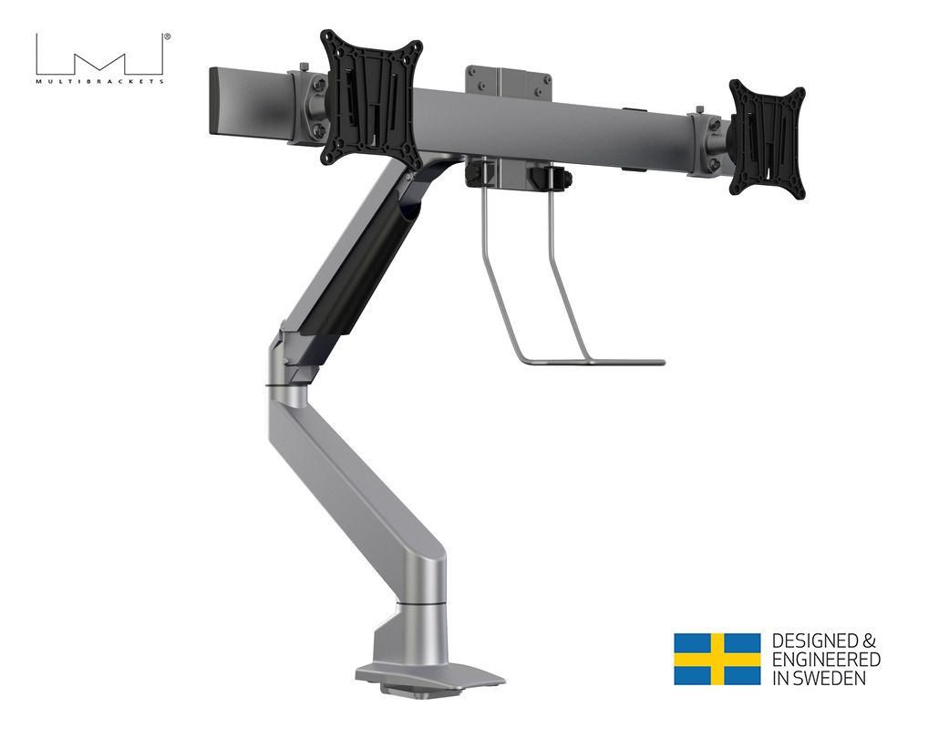 Suport 2 monitoare Gas Lift Multibrackets MB-5938, 15 -28 , min.2x1-max.2x5 kg , argintiu