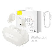 CASTI Baseus Bowie EZ10, pt smartphone, microfon pe casca, conectare prin Bluetooth 5.3, fast charge, alb  A00054300226-Z1  (timbru verde 0.18 lei) - 6932172630867