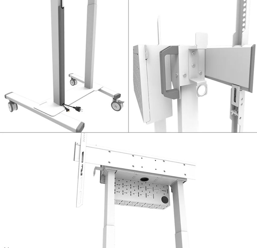 Stand mobil motorizat Neomounts by Newstar, 37 -100 , 110 kg, VESA 800x600, alb