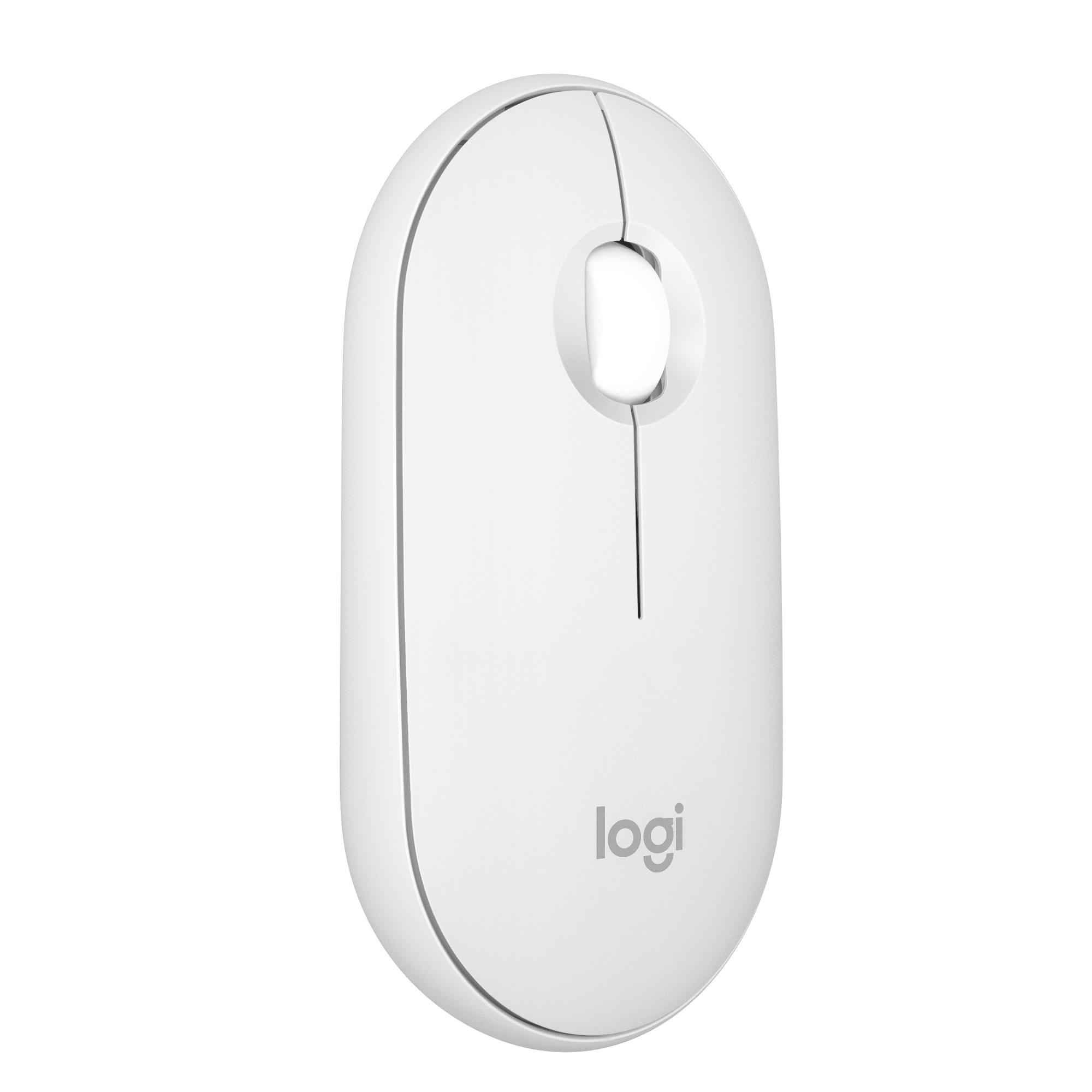 LOGITECH Pebble Mouse 2 M350s - TONAL WHITE - BT - N/A - EMEA-808 - DONGLELESS