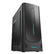 Spacer CARCASA SPACER - office, Middle Tower, ATX, fara sursa, USB 3.0 x 2, USB Type C x 1, HD Audio, black  SPCS-OC-CHRONOS 
