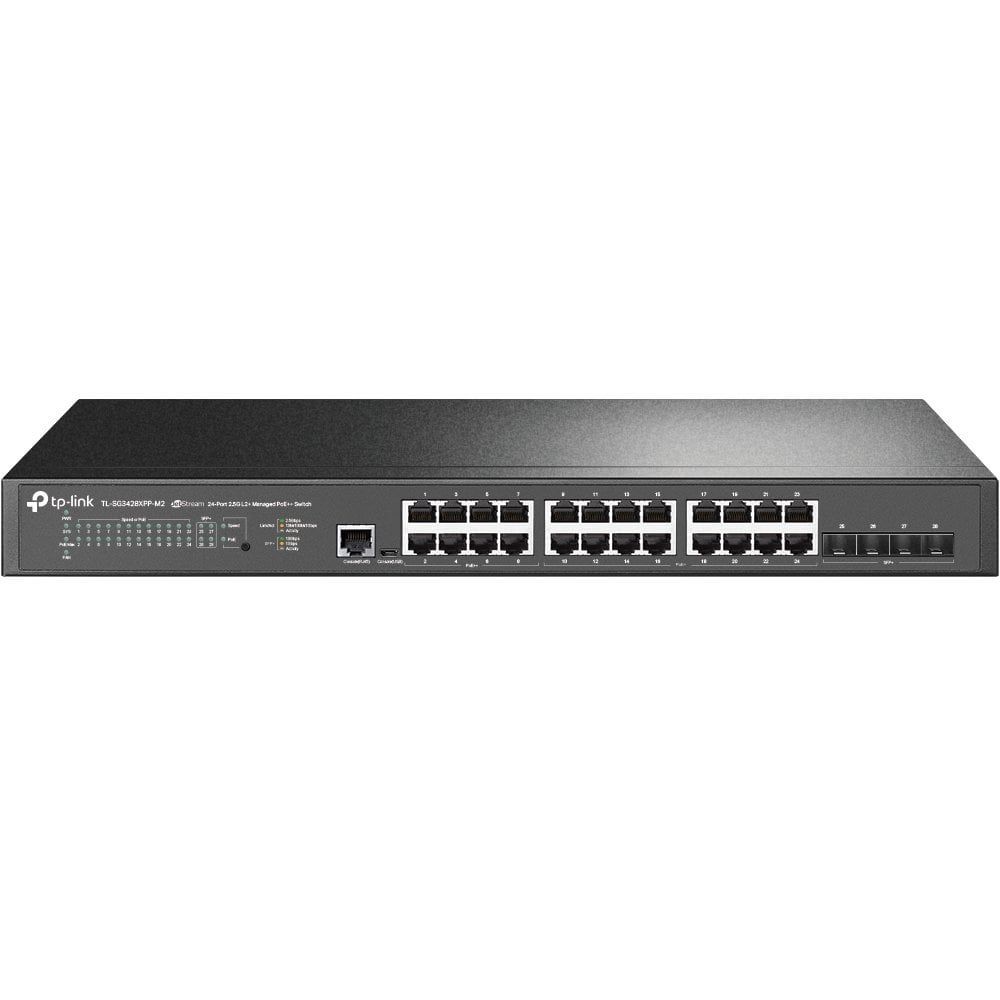 Switch TP-Link TL-SG3428XPP-M2, 24 porturi 100 / 1000 / 2500 MBs