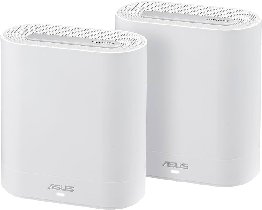 Asus ASUS ExpertWiFi EBM68 (2PK) AX7800 Tri-Band WiFi 6 Mesh WiFi System, suitable for all businesses, supports up to 5 SSIDs, customized guest portal, 2.5 Gbps port, enterprise-grade network security and easy management ASUS ExpertWiFi app