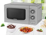 CUPTOR CU MICROUNDE HEINNER HMW-M2035SL, CAPACITATE 20L, CONTROL MECANIC, PUTERE CUPTOR 700W, 5 TREPTE DE PUTERE, TIMER, TIMP MAXIM DE GATIRE 35 MIN, FUNCTIE DECONGELARE, SEMNAL SONOL LA FINALIZAREA PROGRAMULUI, DIAMETRU PLATOU ROTATIV 255MM, DIMENSIUNI ( LXAXI): 45.5X35.3X26.1 CM, CULOARE: ARGINTIU