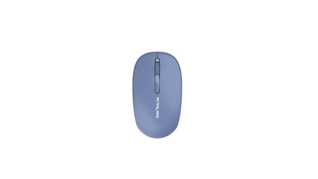 Mouse Serioux Spark 215 Wireless Albastru, Senzor: Optic, DPI: 1000, conexiune: Dongle USB 2,4 GHz, banda de frecventa: 2,4 GHz, click silentios, alimentare: 1 baterie AA inclusa, 1,5 V, cerințe OS: Win, Mac, Vista