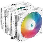 COOLER DEEPCOOL  AG620 WH  skt. universal , racire cu cu aer vent. 120 mm x 2, 1850 rpm, LED ARGB  R-AG620-WHANMN-G-2  (timbru verde 0.8 lei)