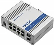 Teltonika TELTONIKA INDUSTRIAL 8PORT UNMANAGED SWITCH TSW210, Interfata: 8 x ETH ports, 10/100/1000 Mbps, supports auto MDI/MDIX crossover, 2 x SFP ports, Standarde retea: 802.3i, 802.3u, 802.3ab, 802.3x, 802.3az, 802.3ad, Latime banda: 20 Gbps, Carcasa aluminiu, Dimensiuni: 132 x 44.2 x 95.1 mm, Greutate