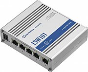 Teltonika TELTONIKA AUTOMOTIVE 5PORT POE+ SWITCH TSW101, interfata: 5 x ETH ports, 10/100/1000 Mbps, supports auto MDI/MDIX crossover, Standarde retea: 802.3i, 802.3u, 802.3ab, 802.3x, 802.3az, 802.3ad, Porturi POE: 1-4, Buget POE: 60W, Lungime cablu max: 100m, Latime de banda: 10Gbps, Carcasa aluminiu