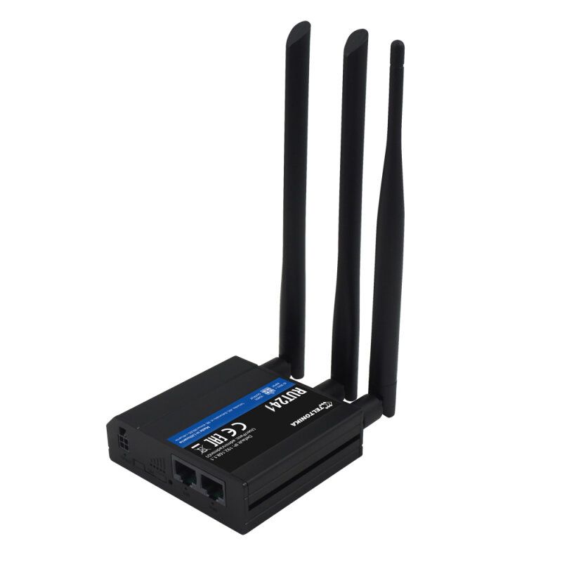 Teltonika TELTONIKA RUT241 COMPACT INDUSTRIAL LTE ROUTER, 4G (LTE) – Cat 4 up to 150 Mbps, 3G – Up to 42 Mbps, 2G – Up to 236.8 kbps, Standarde wireless: IEEE 802.11b/g/n, Access Point (AP), Station (STA), Wi-Fi users: 50, Hotspot, Interfata: 1 x WAN port  10/100 Mbp, 1 x LAN port, 10/100 Mbps, CPU: Mediatek