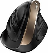Mouse Genius Ergo NX-8200S WS, PC sau NB, wireless, 2.4GHz, optic, 1600 dpi, butoane/scroll 5/1, auriu