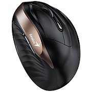 Mouse Genius Ergo NX-8200S WS, PC sau NB, wireless, 2.4GHz, optic, 1600 dpi, butoane/scroll 5/1, auriu