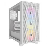 Carcasa Corsair 3000D RGB Mid-Tower, ATX, fara sursa, 3 ventilatoare AR120 RGB Series incluse, alb