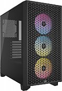 Carcasa Corsair 3000D RGB Mid-Tower, ATX, fara sursa, 3 ventilatoare AR120 RGB Series incluse, negru