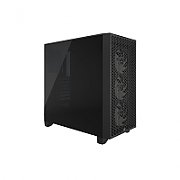 Carcasa Corsair 3000D RGB Mid-Tower, ATX, fara sursa, 3 ventilatoare AR120 RGB Series incluse, negru