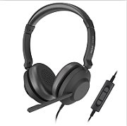 HEADSET AXTEL ONE STEREO HD AXH-ONE , Corded, Headset Conectivity USB-A, USB-C /  with STEREO HD . Speakert Size has 40 mm / Passive noise reduction  : STRONG