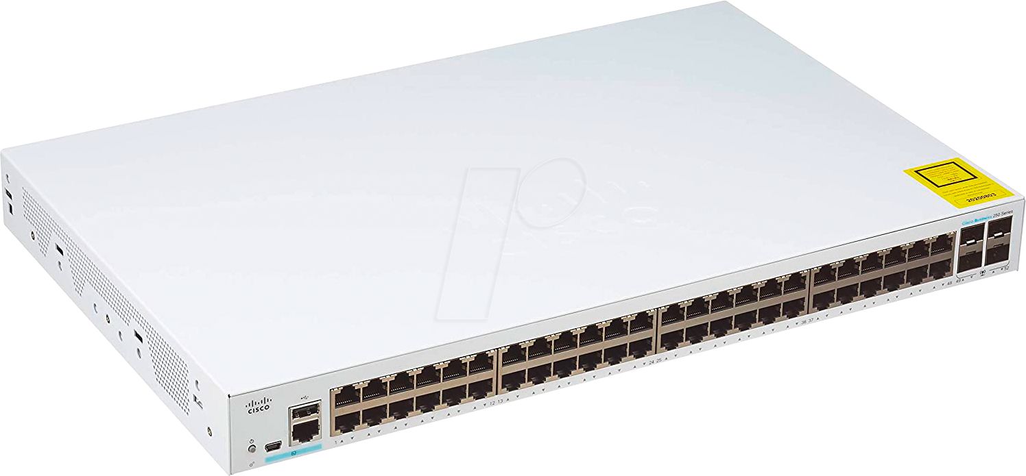 Switch Cisco CBS250-48T-4G-EU, 48 porturi 10 / 100 / 1000 MBs