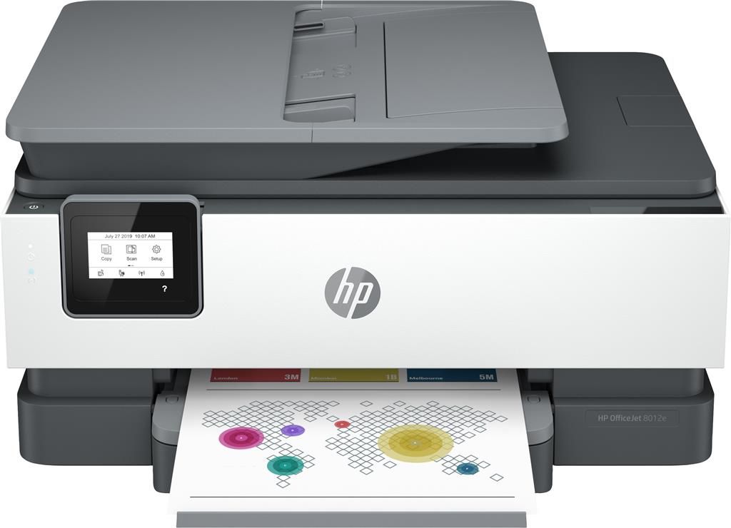 Imprimanta multifunctionala inkjet color HP 8012e, A4, duplex, ADF, Wi-Fi, 18 ppm negru, 10 ppm color