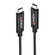 Lindy Cablu USB 3.2 Gen 2 C/C Activ, rezolutie maxima  UHD 8K 7680x4320@ 60Hz, putere  PD 3A/20V (60W, negru