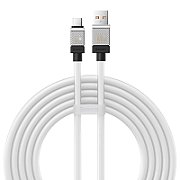 CABLU alimentare si date Baseus, Fast Charging Data Cable pt. smartphone, USB (T) la USB Type-C (T), 100W, 2m, alb,  CAKW000702  (include TV 0.18lei) - 6932172626853