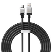 CABLU alimentare si date Baseus, Fast Charging Data Cable pt. smartphone, USB (T) la USB Type-C (T), 100W, 2m, negru,  CAKW000701  (include TV 0.18lei) - 6932172626846