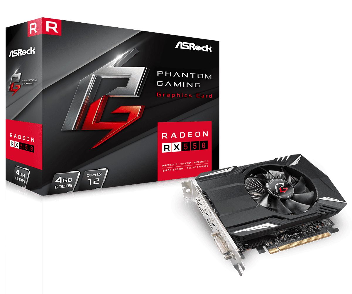 Placa video ASRock Radeon RX 550 Phantom Gaming 4 GB GDDR5 128 bit