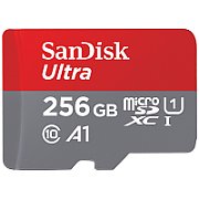 Card de memorie SanDisk, 256GB, UHS-I, Class 10, 80MB/s + Adaptor