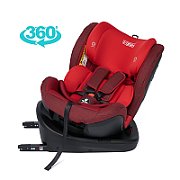 Scaun auto I-size U-Grow Goldfix Plus, isofix, 76-150 cm, boxa bluetooth, rosu