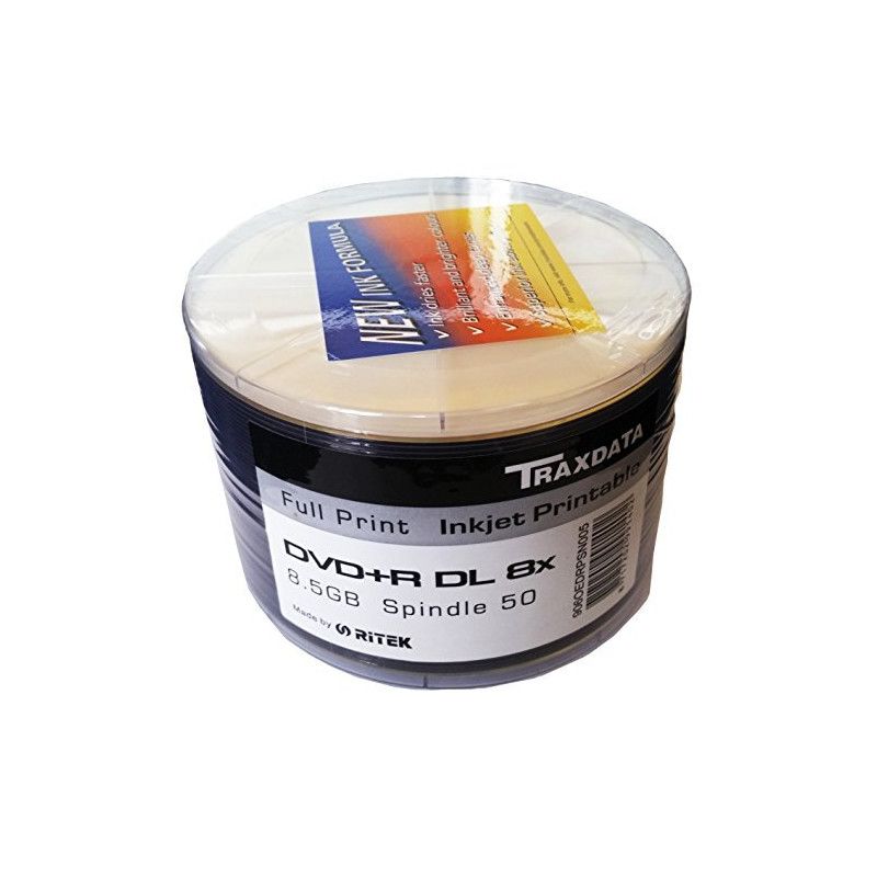 TRAXDATA DVD+R 8.5GB 8X DBLLAYER SP50 WHITE PRINT