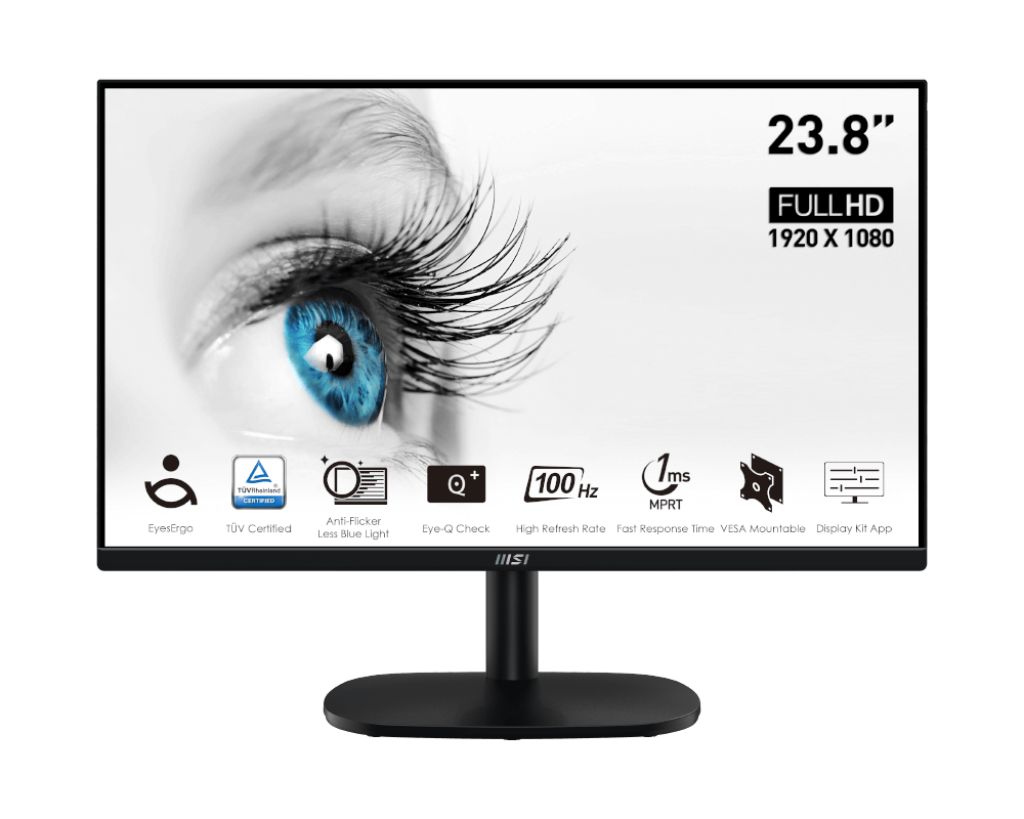 Monitor 23.8 inch LED MSI Pro MP245V 1920 x 1080 pixeli, 100 Hz, 4 ms, Negru