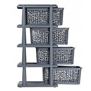 Raft depozitare cu 4 cosuri colorate