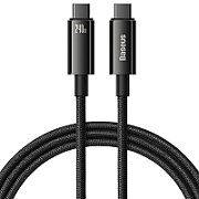 CABLU alimentare si date Baseus Tungsten Gold, Fast Charging Data Cable pt. smartphone, USB Type-C la USB Type-C 240W, braided, 2m, negru  CAWJ040101  (timbru verde 0.18 lei) - 6932172628833