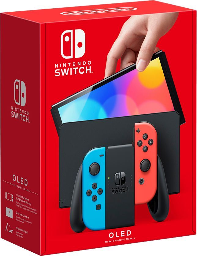 Nintendo Switch OLED, Neon Blue & Red