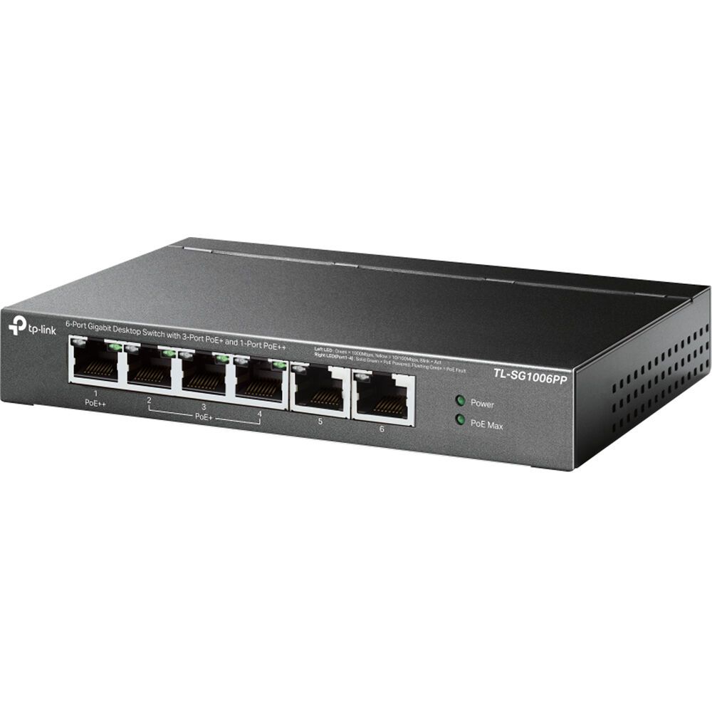 Switch TP-Link TL-SG1006PP, 6 porturi 10 / 100 / 1000 MBs