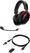 Casti gaming wireless HyperX Cloud III, DTS Headphone:X Spatial Audio, 2.4GHz, spuma cu memorie, microfon 10mm metal mesh si noise cancelling, PC/PS5/PS4/Switch, rosu/negru