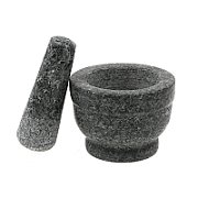 MOJAR CU PISTIL DIN MARMURA, DIA 9.5 CM, NEGRU, VANORA HOME