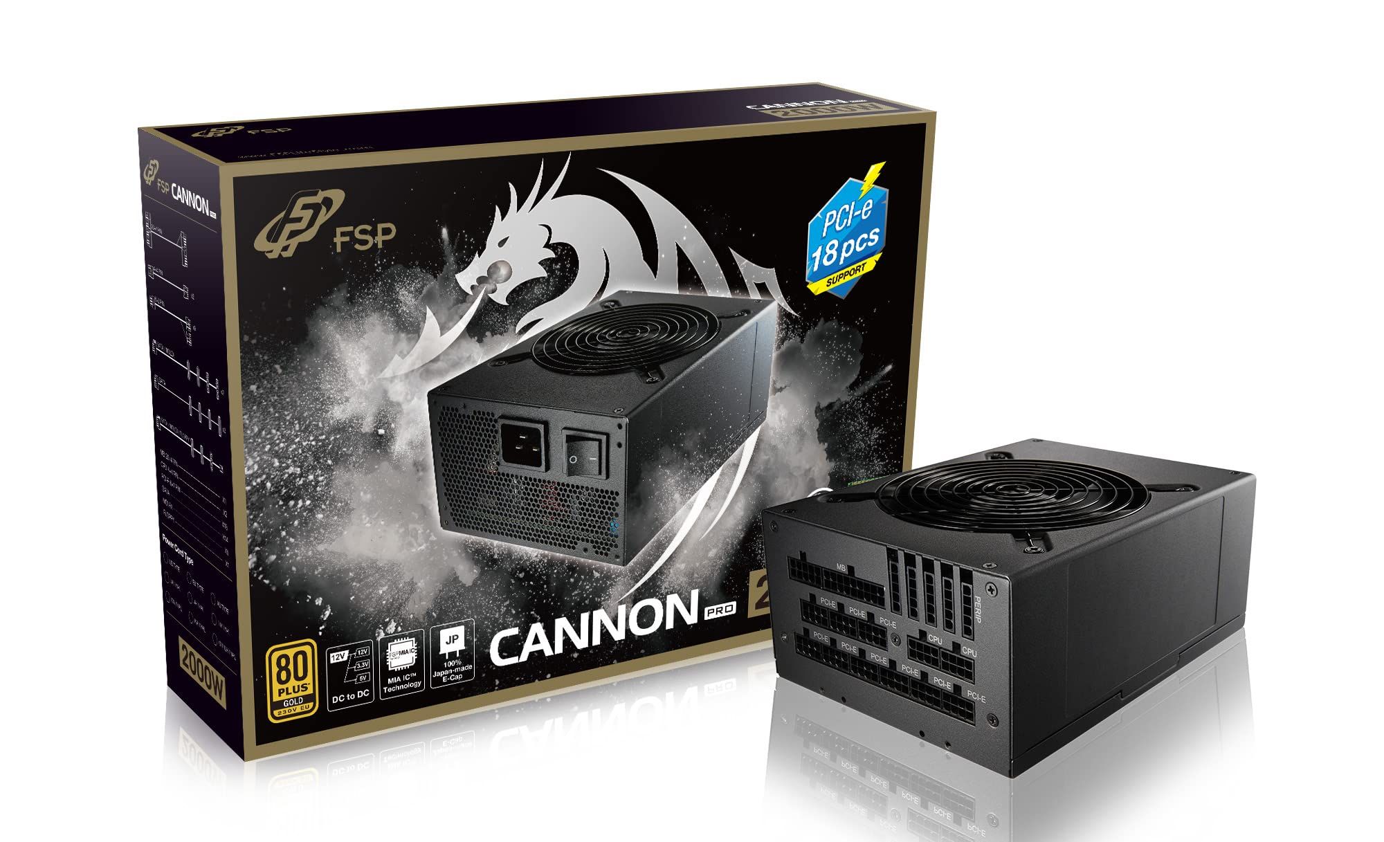 Sursa FSP CANNON PRO, 2000 W, ATX, 80+ Gold, full modulara 