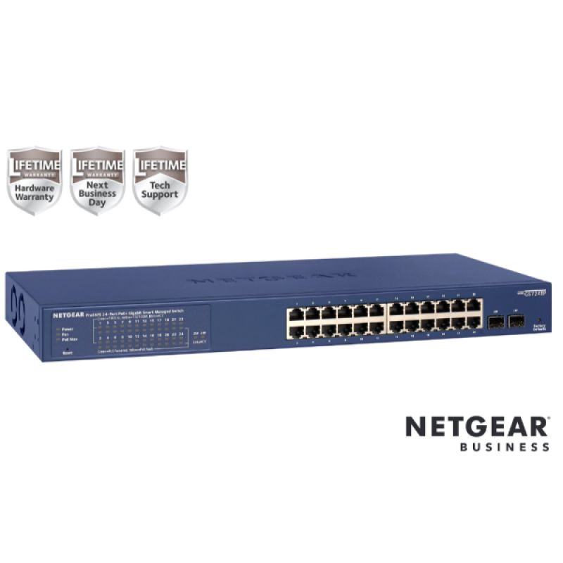 Switch NetGear GS724TP-300EUS, 24 porturi 10 / 100 / 1000 MBs