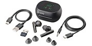 Poly Voyager Free 60+ UC M Carbon Black Earbuds +BT700 USB-C Adapter +Touchscreen Charge Case