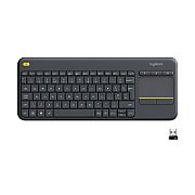 Logitech K400 Plus Tv keyboard RF Wireless QWERTZ Swiss Black