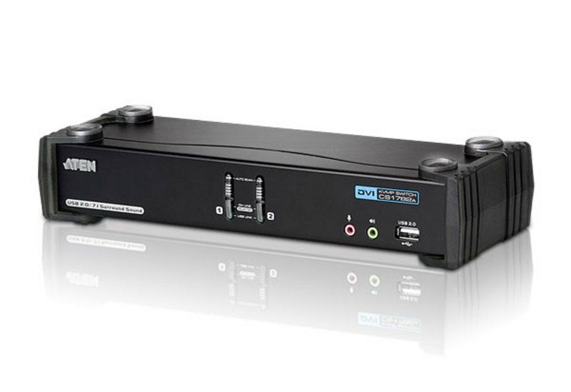 ATEN 2-Port USB DVI Dual Link/CH7.1 Audio KVMP Switch
