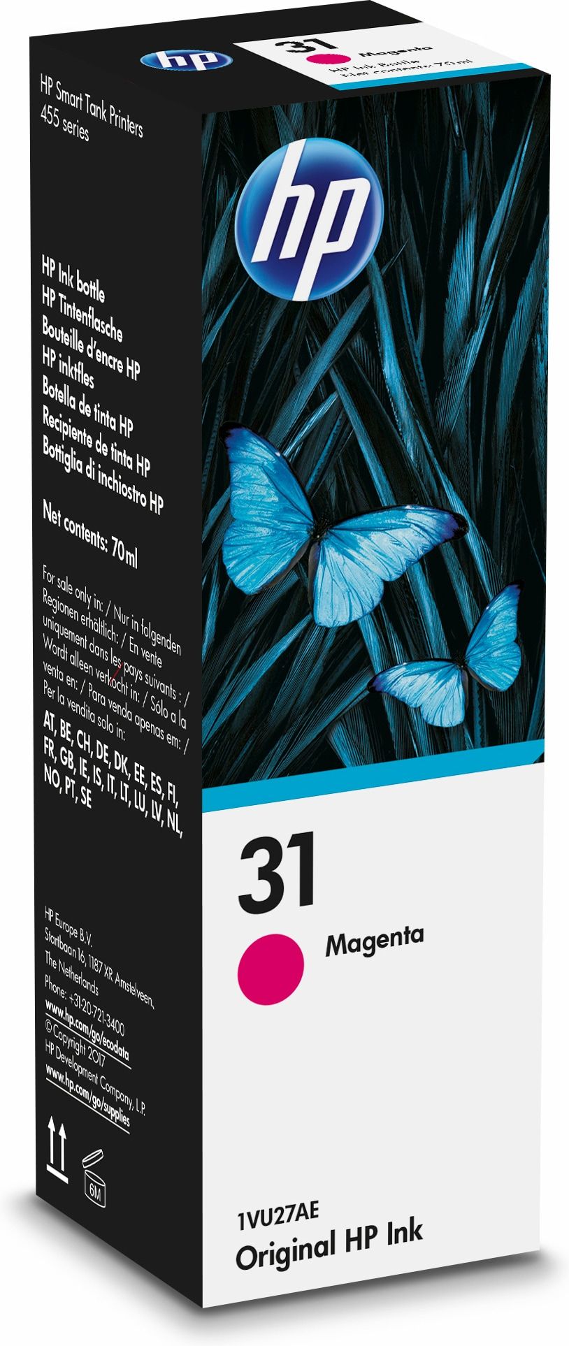 Flacon cerneala HP 1VU27AE ,Magenta ,70 ml ,Original (31) 