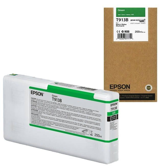 Epson C13T913B00 ,Verde ,200 ml ,Original (T913b) 