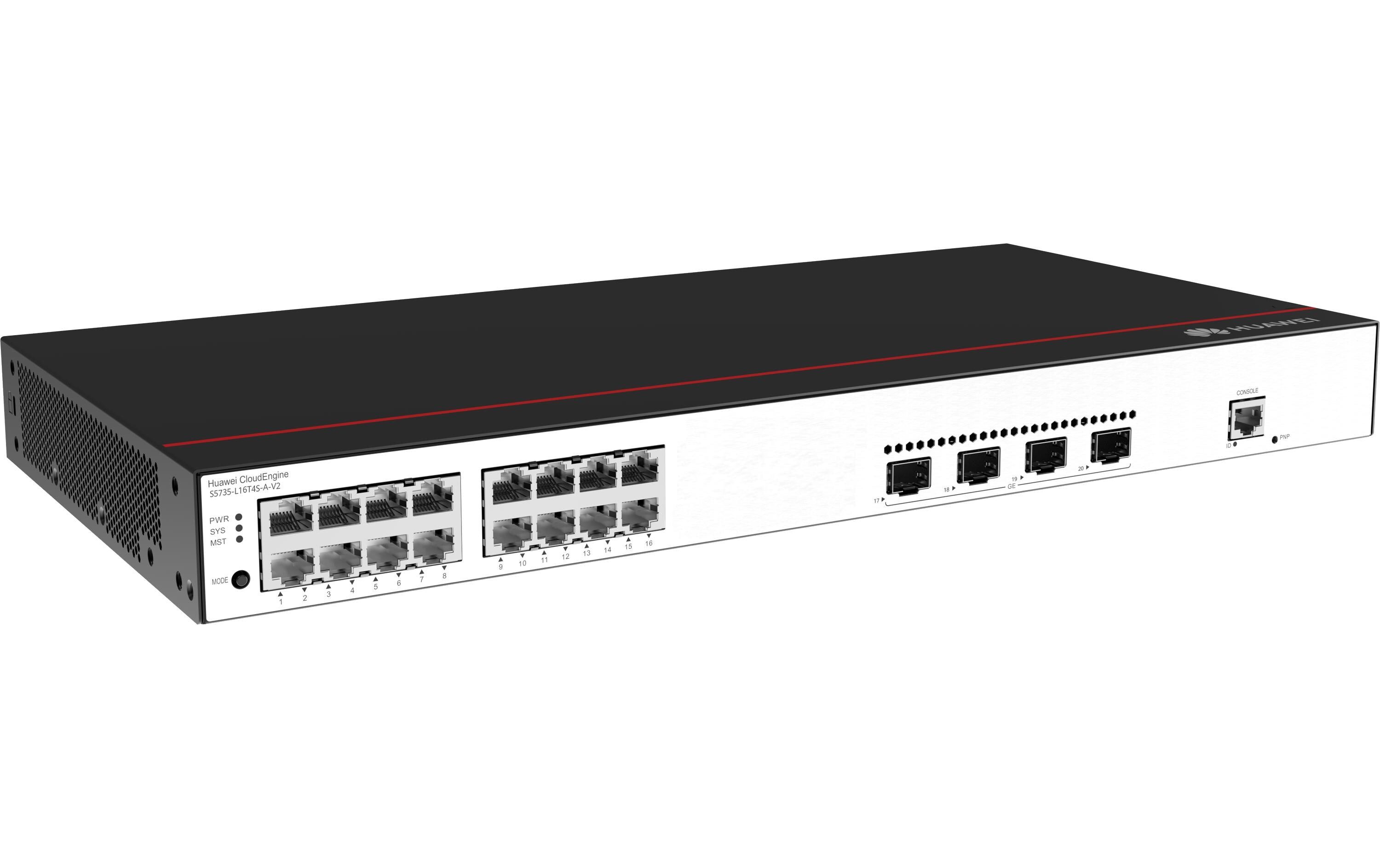 Switch Huawei S5735-L24P4XE-A-V2, 24 porturi 24x 10/100/1000 Mbps, 4x 10Gb