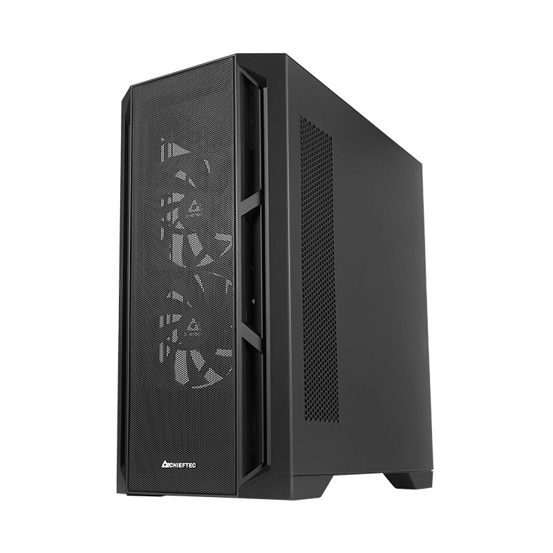 CARCASA Chieftec  APEX , Tower, ATX, fara sursa, 3xfan, USB 3.2 gen 2 Type-C x 2, USB 3.2 gen 1 x 2, USB 2.0 x 1, audio, mic, PSU shroud, 7 sloturi expansiune, iluminare ARGB, negru,  GA-01B-M-OP  (timbru verde 0.32lei)