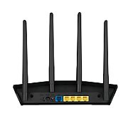 Asus Asus Wireless Router RT-AX57, AX3000 2402 Mbps+ 574 Mbps, Dual-Band-2.4, 5Ghz, WI-FI 6, 4 x antene externe, Procesor: 1.7GHz quad-core, Memorie: 256 Mb RAM, 128Mb Flash, interfata: 1 x WAN, 4 x 10/100/1000, Dimensiuni: 230 x 134 x 56 mm, Greutate: 374g.