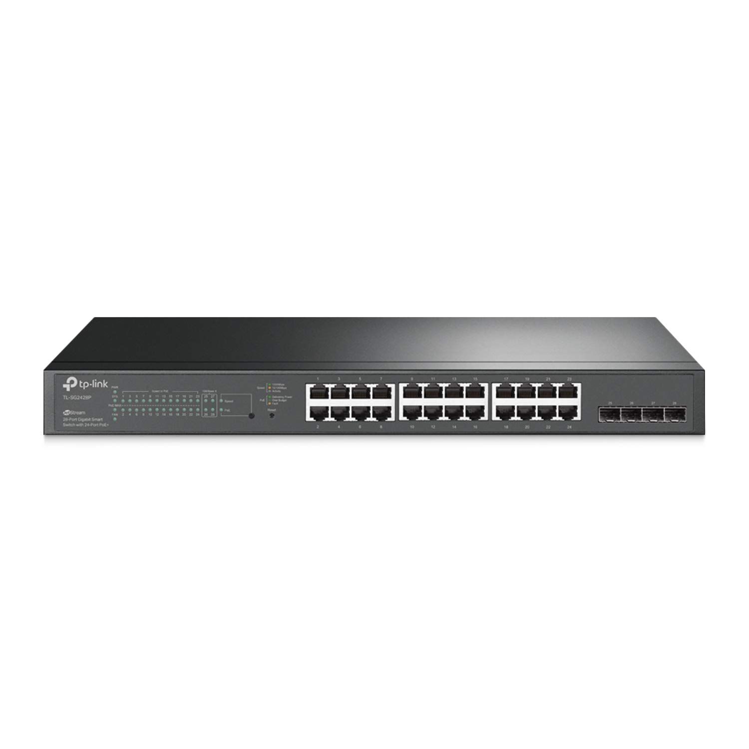 TP-LINK Switch SG2428P 24xGBit/4xSFP Managed PoE+ (250W)